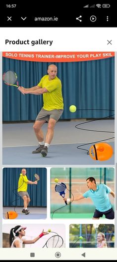 Single Tennis Training Base and Tennis Ball Set
