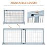 Freestanding Dog Gate, Foldable Pet Fence, Indoor Wood Barrier, Stair Gate with Support Feet, for Doorway, Hallway, Small and Medium Dogs, 69H x 104-183 cm, Blue-grey Image 5