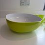 Fruit / Salad Bowl & 6 tea light holders lime green Image 2