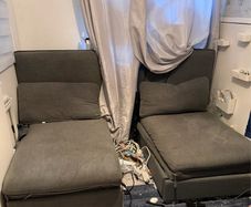 2 Ikea Vallentuna pull out sofa beds in grey
