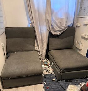 2 Ikea Vallentuna pull out sofa beds in grey