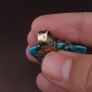 Vintage Silver Bird & Flower Desgin Turqouise Pendant Image 5