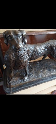 REDUCED - PJ Mene Reproduction of hunting dog with Bird