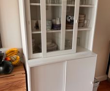 IKEA VIHALS Storage Combination Cabinet | Sliding Wood Doors & Base | Mint Condition