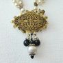 Vintage 1960s Miriam Haskell Style Faux Pearl Long Necklace Image 7
