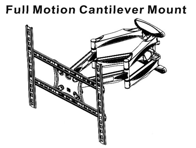 Full Motion Cantilever TV Wall Mount