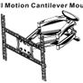 Full Motion Cantilever TV Wall Mount Image 2