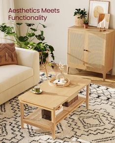 New 2-Tier Coffee Table with Storage - FREE P&P
