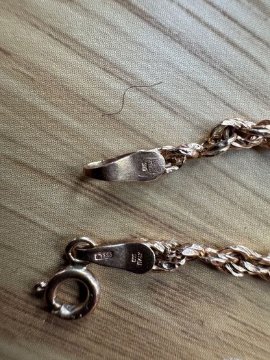 18k Solid Gold Rope chain and necklace