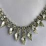 Vintage  Silver Tone Austrian Crystal Diamante Necklace Choker Image 3