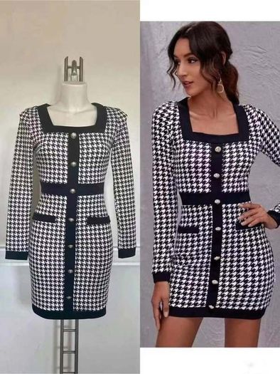 Business-style knitted dress