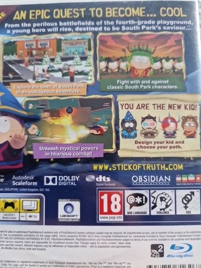 South Park The Stick of True PlayStation3 Ps3 Games Original