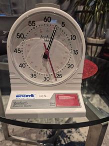 This is the Hanhart Mesotron Quartz analog table stopwatch.