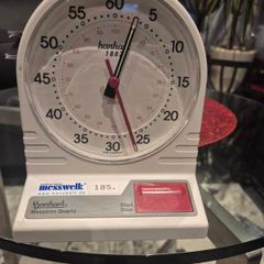 This is the Hanhart Mesotron Quartz analog table stopwatch.