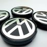 4x VW 55mm Black Chrome logo Volkswagen alloy wheel centre caps cap Hub Cover 54 Image 5