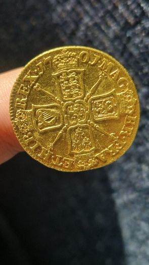 1701 William 3rd Full Gold Guinea. Beautiful and Scarce.