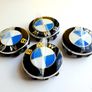 Set of 4 brand new 56mm BMW Classic BLUE / WHITE alloy wheel caps 56 Image 6