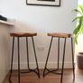 Wood & Metal stools Image 5