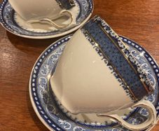 Burleigh Ware Cup and Myott and Son - Corinth Saucer ( 4 pieces)