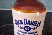 Vintage stoneware Jack Daniels Quart whiskey flagon