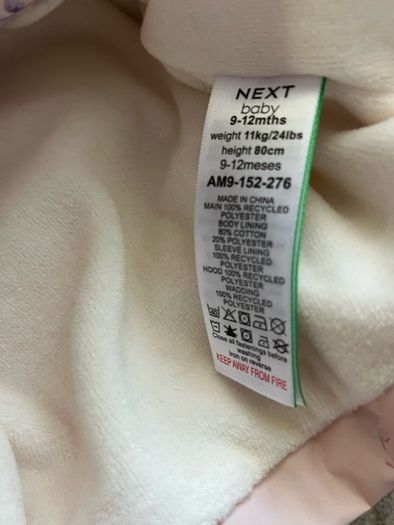 Girls jacket 9/12 mths like new