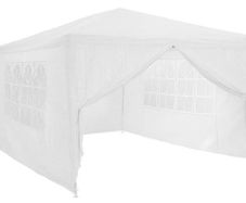 3x4m, Gazebo Tent Marquee For Outdoor Wedding Garden, 4 Removable Side Panels, Fully Waterproof
