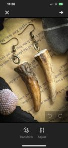 Made to Order Simple but Powerful Deer Antler Tine Earrings Witch Shaman