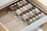 PanPanPal Spice Rack for Drawer 8-Pack Expandable Clear Tiered Organiser - Brand New
