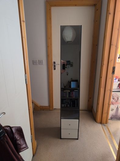 home work desk + standing mirror with storage