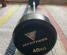 40kg Hit Fitness Fixed Barbell, Home Gym, Dublin Collection