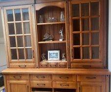 Large Cherrywood Dresser,Yew Sideboard,Glass Table