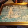 Framed Print Oil On Board "goose Girl". Image 8