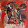 Framed Original Abstract Painting of Cow  Original Gift Image 2