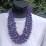 Ail Aluma Tri Stand Purple Agate with Sterling Silver Closure(440 grams) Image 2