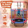 40'' Rebounder Trampoline for Adults, Foldable Mini Indoor Trampoline with 4-Level Adjustable Handlebar, Max User Weight 450 lbs, Quiet Indoor & Outdoor Fitness Trampolines Workout Image 2