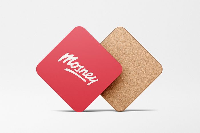 Mosney Ireland Retro Square Coaster