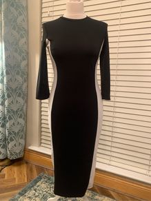 Zara black & white dress. Size M
