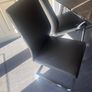 Modern Kitchen Table & 4 Grey Leather Chairs Image 4