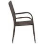 7 Piece Garden Dining Set Brown Image 6