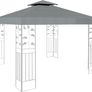 Gazebo 3 x 3m Canopy Replacement Cover,2-Tier Roof Top Covers Image 2