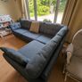 Dark Blue Corner Sofa Image 3