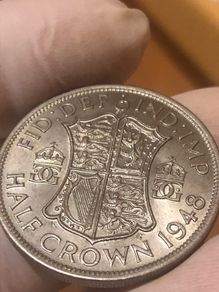 1948 Half Crown UNC/MS Luster.Really nice coin.