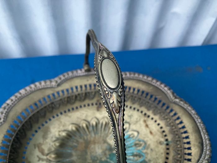 Brass and silver plate dish