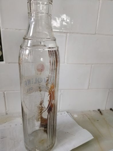Vintage Havoline Motor Oil glass bottle