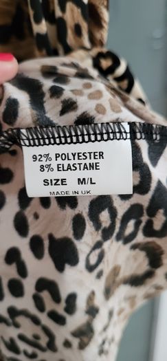 COTTON CLUB leopard print top Sz M/L (fit 12-14UK) - Bnwt