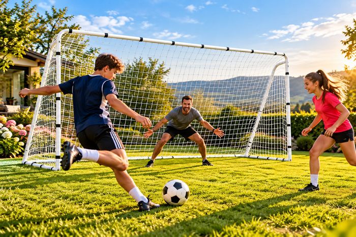 Football Goal 12ft x 6ft Heavy Duty Garden Soccer Goal