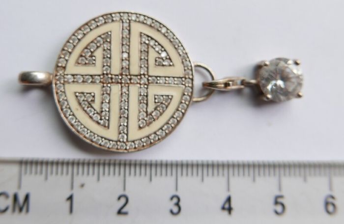 THOMAS SABO 925 Serling Silver Lucky Great Blessing Symbol  Pendant with Stone Detail