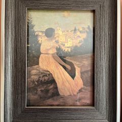 Frederic Bazille 'The Pink Dress' (1865) framed print