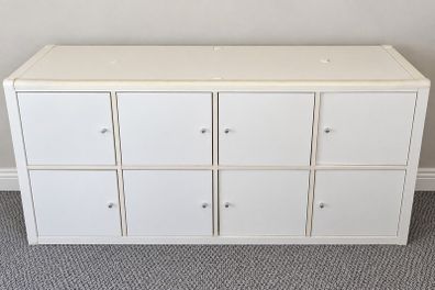 IKEA KALLAX 4x2 Storage Unit with 8 Doors  White