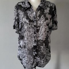 Dunnes black & white blouse, Size 20